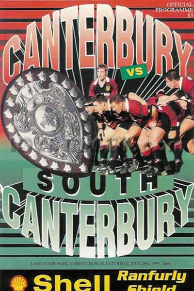 1995 Canterbury v South Canterbury  Rugby Programme